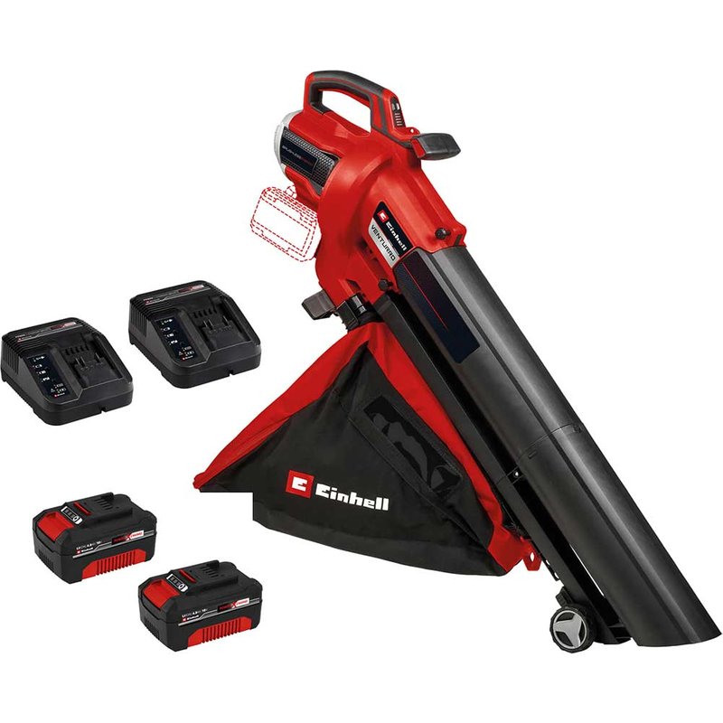 Einhell Professional VENTURRO 36/240 36v Cordless Leaf Blower and Vacuum 2 x 5.2ah Plus Li-ion Twin or Dual Battery Charger