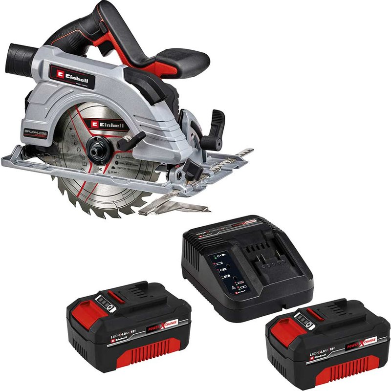 Einhell Professional TE-CS 18/190 Li BL 18v Cordless Brushless Circular Saw 190mm 1 x 5.2ah Plus Li-ion Battery Charger No Case