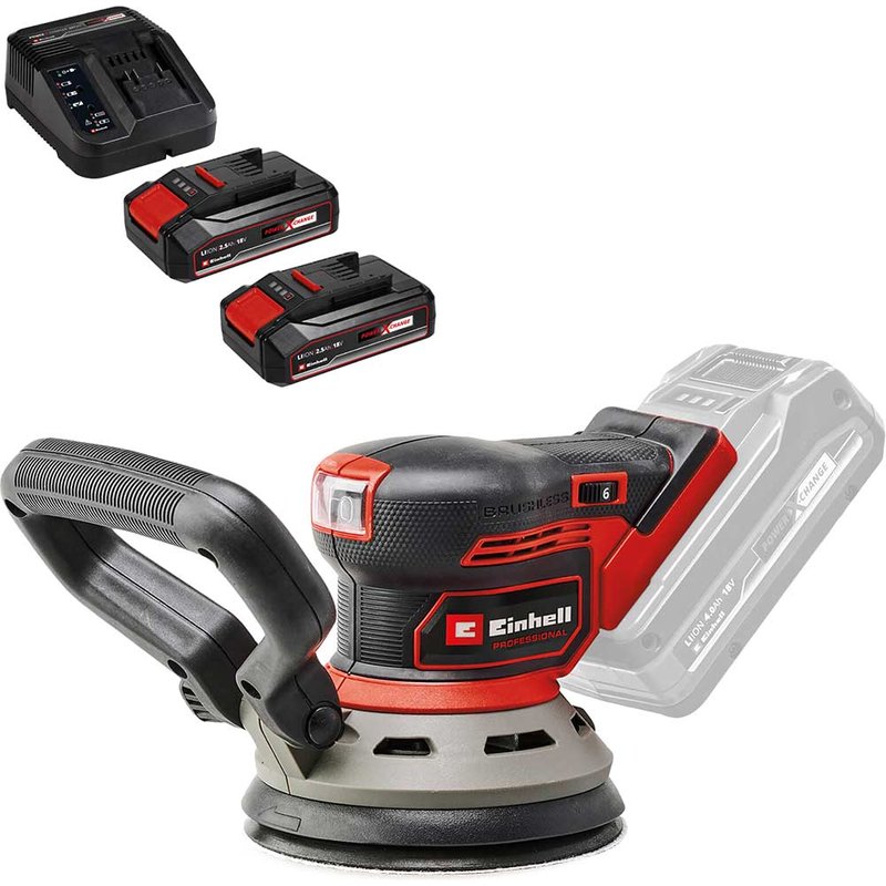 Einhell Professional TP-RS 18/32 Li BL 18v Cordless Brushless Disc Sander 125mm 1 x 5.2ah Plus Li-ion Battery Charger No Case