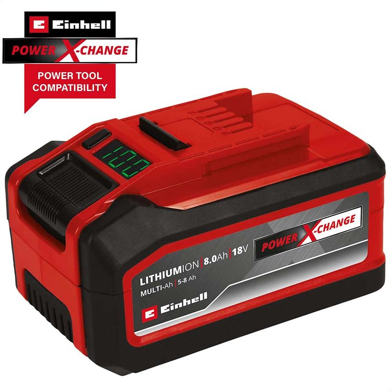 Einhell Genuine PXC 18v Cordless Slim Plus Li-ion Multi-Ah Battery 8ah 8ah