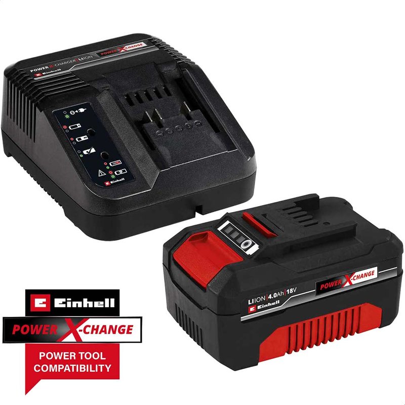 Einhell Power X-Change Battery & Charger Starter Kit 18V 1 x 4.0Ah Li-ion 4512042