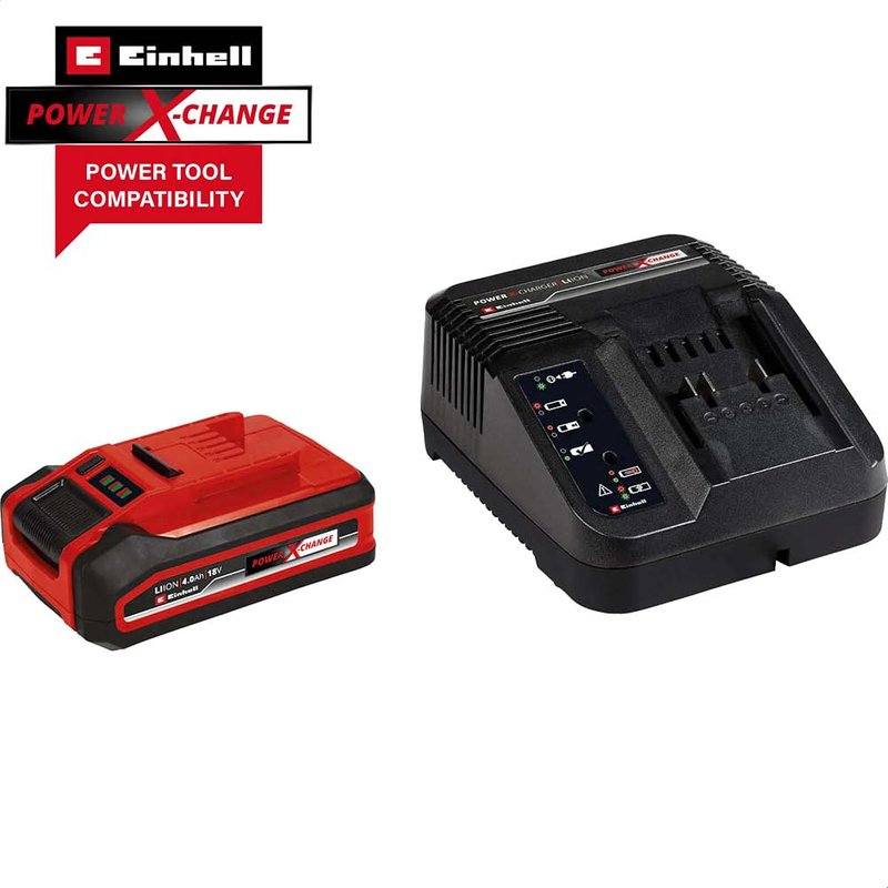 Einhell PLUS Power X-Change Battery & Charger Starter Kit 18V 1 x 4.0Ah Li-ion 4512159