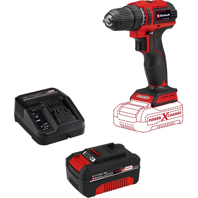 Einhell TE-CD 18/40 Li BL 18v Cordless Brushless Drill Driver 1 x 2.5ah Li-ion Battery Charger No Case