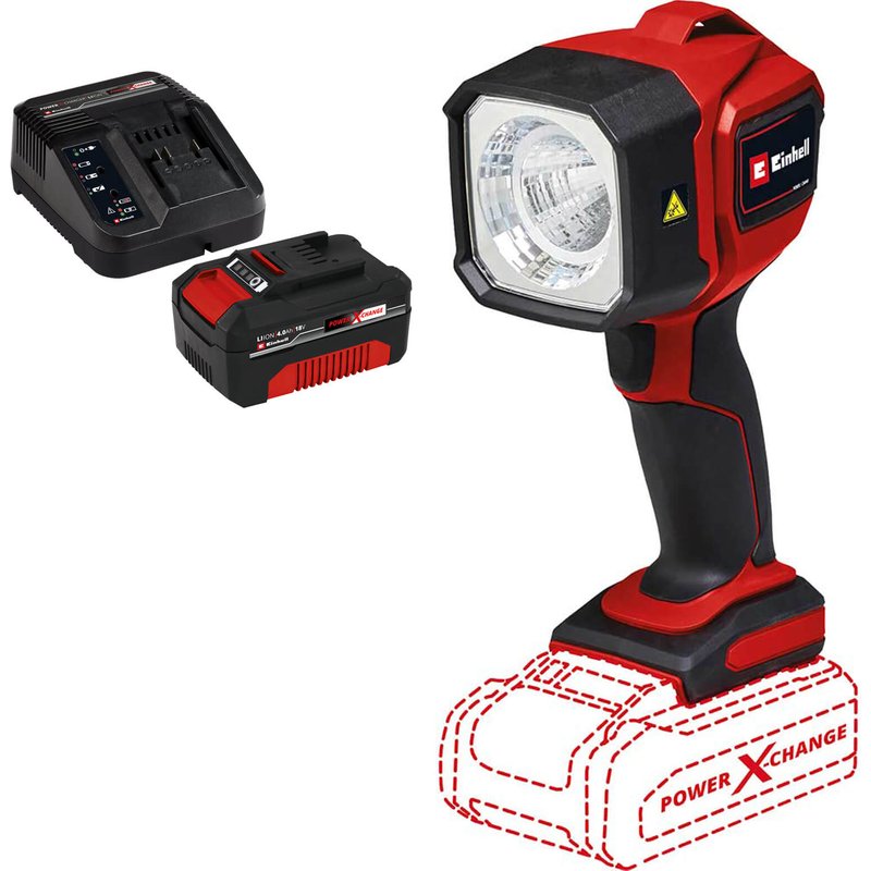 Einhell TC-CL 18/350 Li 18v Cordless LED Work Light Torch 1 x 5.2ah Plus Li-ion Charger