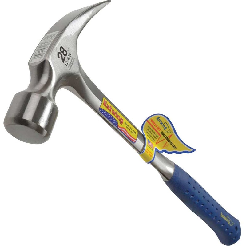 Estwing E3/28S Straight Claw Framing Hammer - Vinyl Grip 784g (28oz) E3/28S