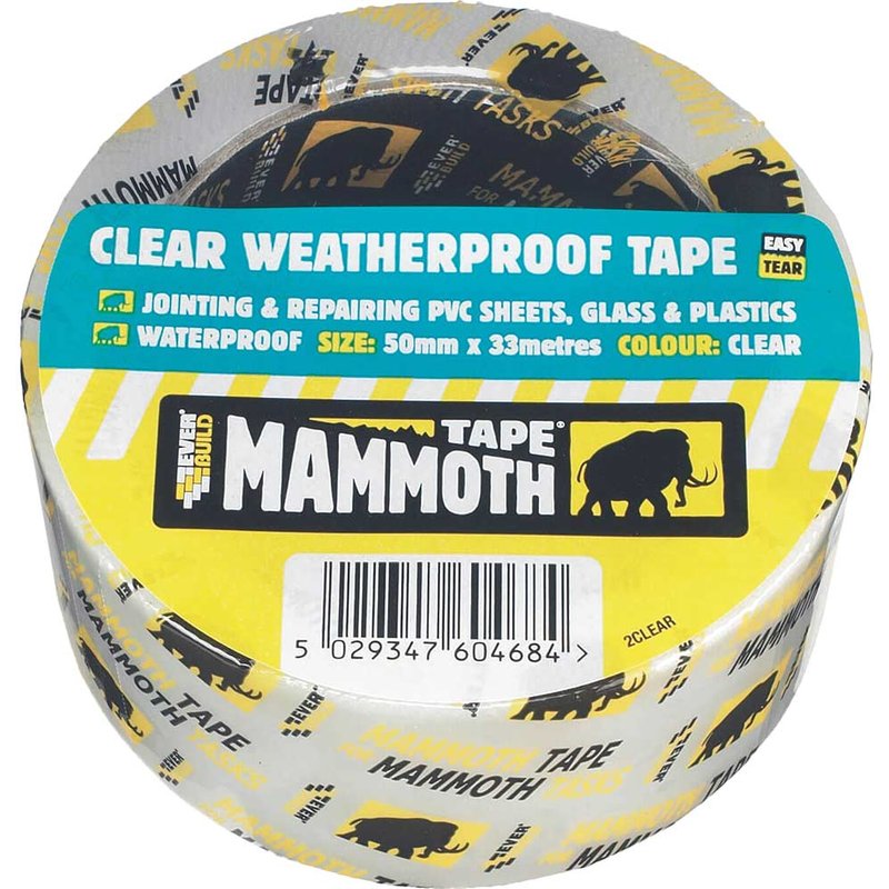 Everbuild Sika Mammoth Clear Waterproof Tape 50mm x 10m 488634