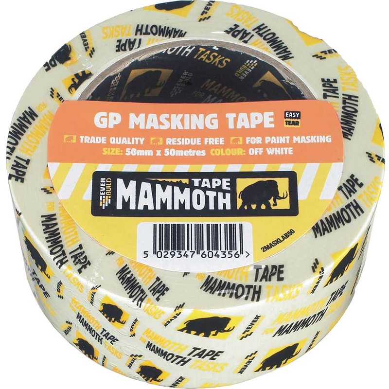 Everbuild Sika Mammoth Retail Masking Tape 50mm x 50m 487013