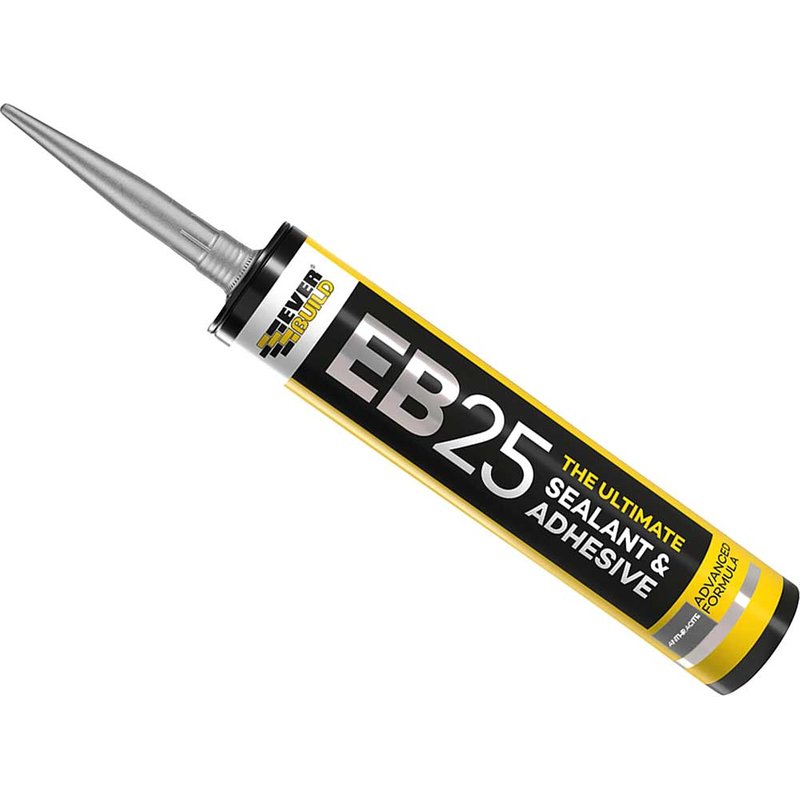 Everbuild Sika EB25 Hybrid Sealant Adhesive Anthracite 300ml 614049