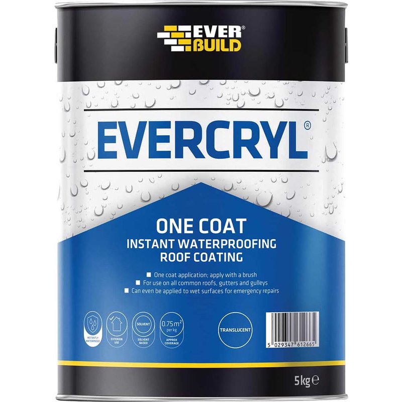 Everbuild Sika EVERCRYL® One Coat Clear 5kg 851590