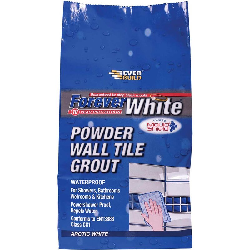 Everbuild Sika Forever White Powder Wall Tile Grout 3kg 852167