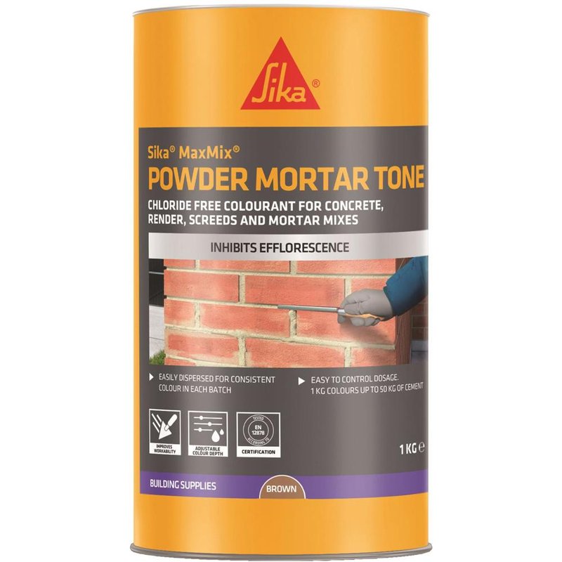 Everbuild Sika 208 Powder Mortar Tone Brown 1kg 878131