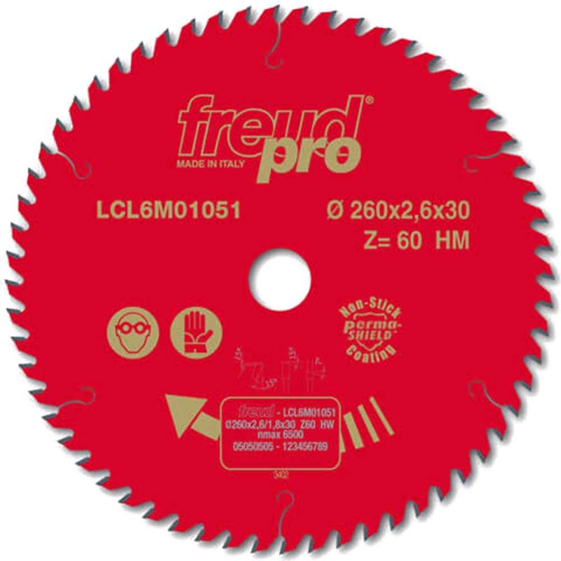 Freud LCL6M TCT Thin Kerf Cordless Circular Saw Blade 165mm 24T 20mm