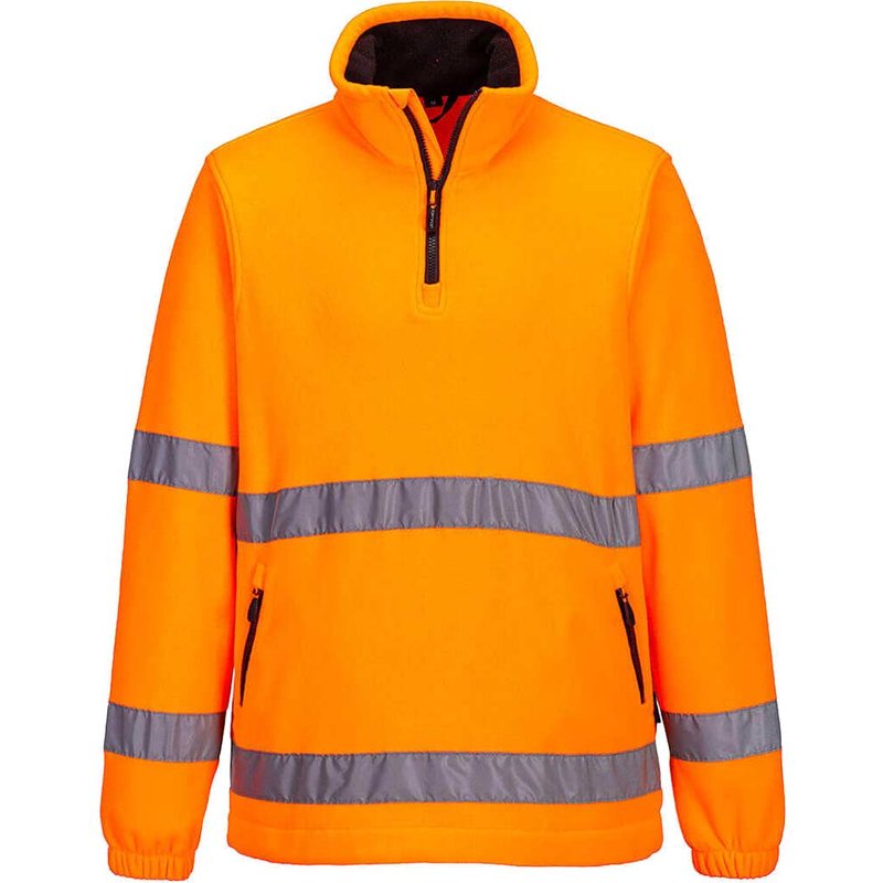 Portwest Hi Vis 1/2 Zip Fleece Orange S