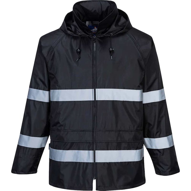 Portwest Classic Iona Mens Rain Jacket Black XL