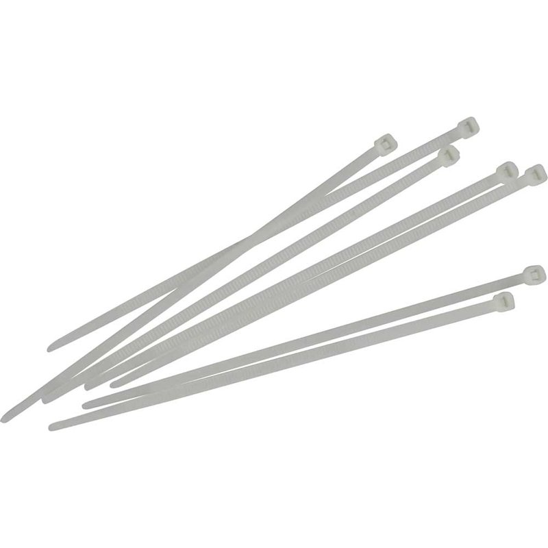 Sirius Cable Ties White Pack Of 100 300mm 4.8mm