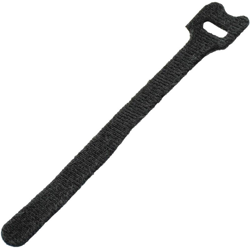 Faithfull Hook and Loop Cable Ties Black 12.5mm 150mm Pack of 10
