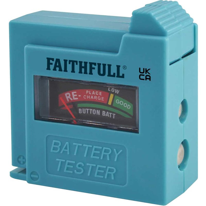 Faithfull Battery Tester for AA, AAA, C, D & 9V FAIDETBAT