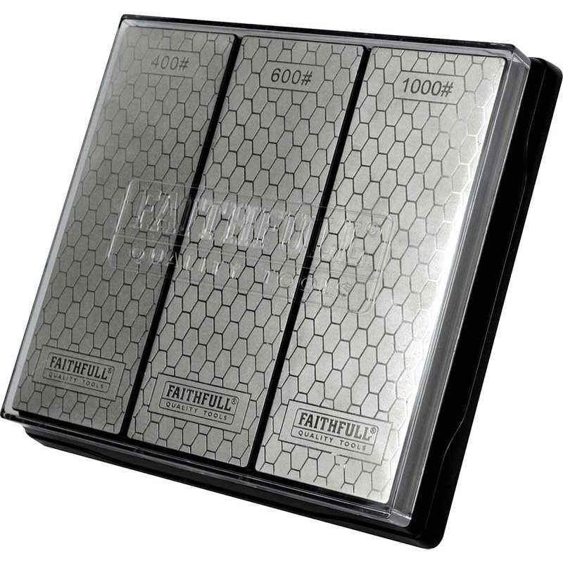 Faithfull Diamond Whetstone Kit, 3 Piece FAIDWTRIPLE