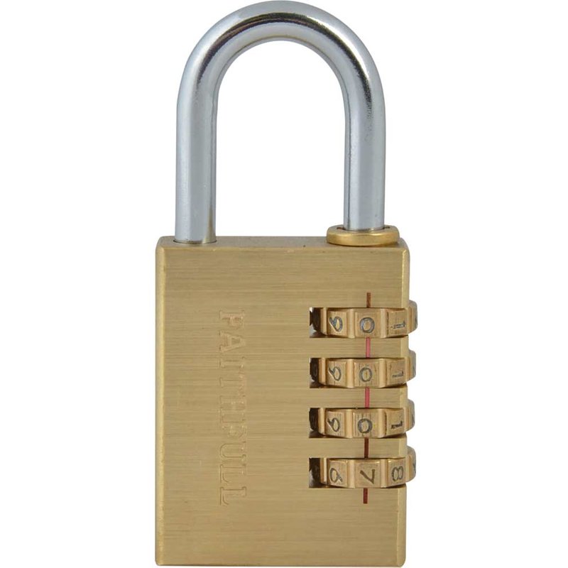 Faithfull Brass Combination Padlock 38mm FAIPLB38COM
