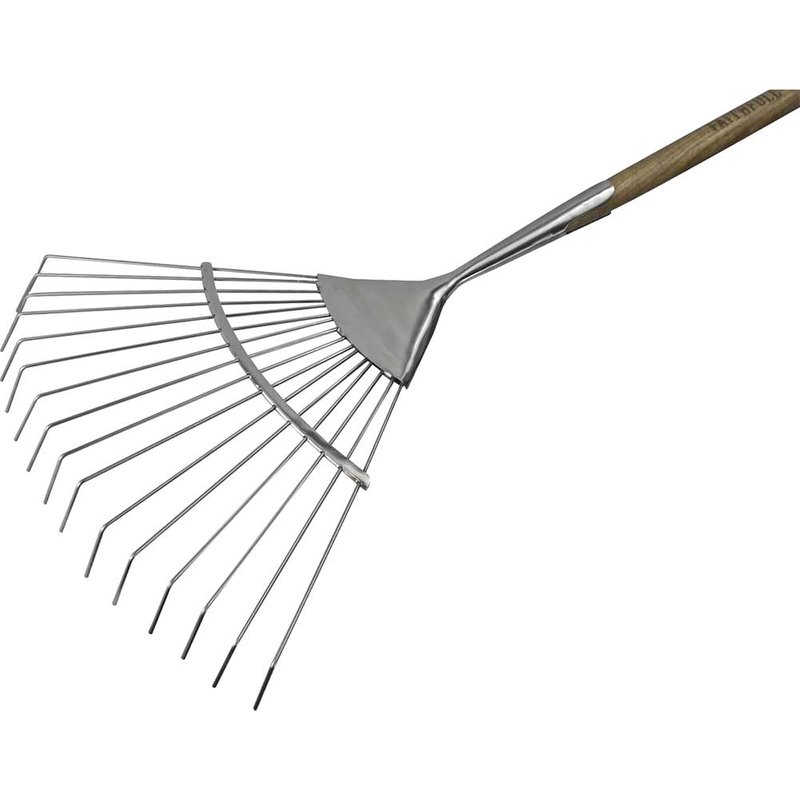 Faithfull Prestige Stainless Steel Lawn Rake Ash Handle FAIPRESLRSS