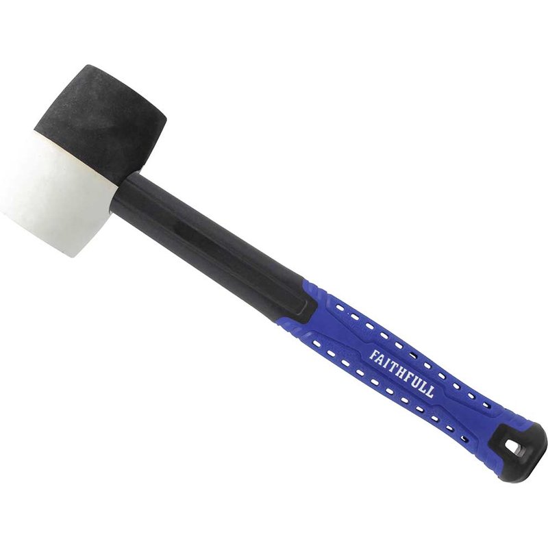 Faithfull Black & White Fibreglass Combination Mallet 450g
