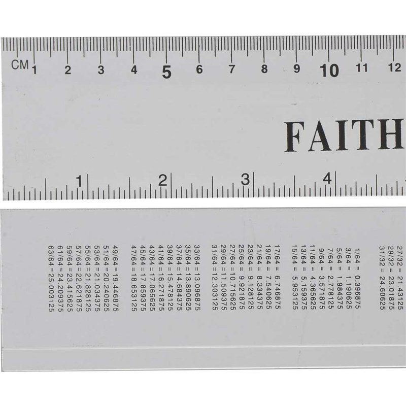 Faithfull Aluminium Rule 300mm / 12in FAIRULE300