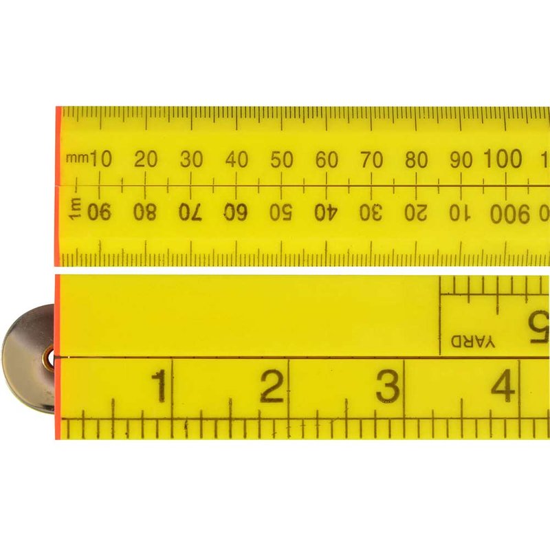 Faithfull Folding Rule Yellow ABS Plastic 1m (36in) FAIRULEFOLD