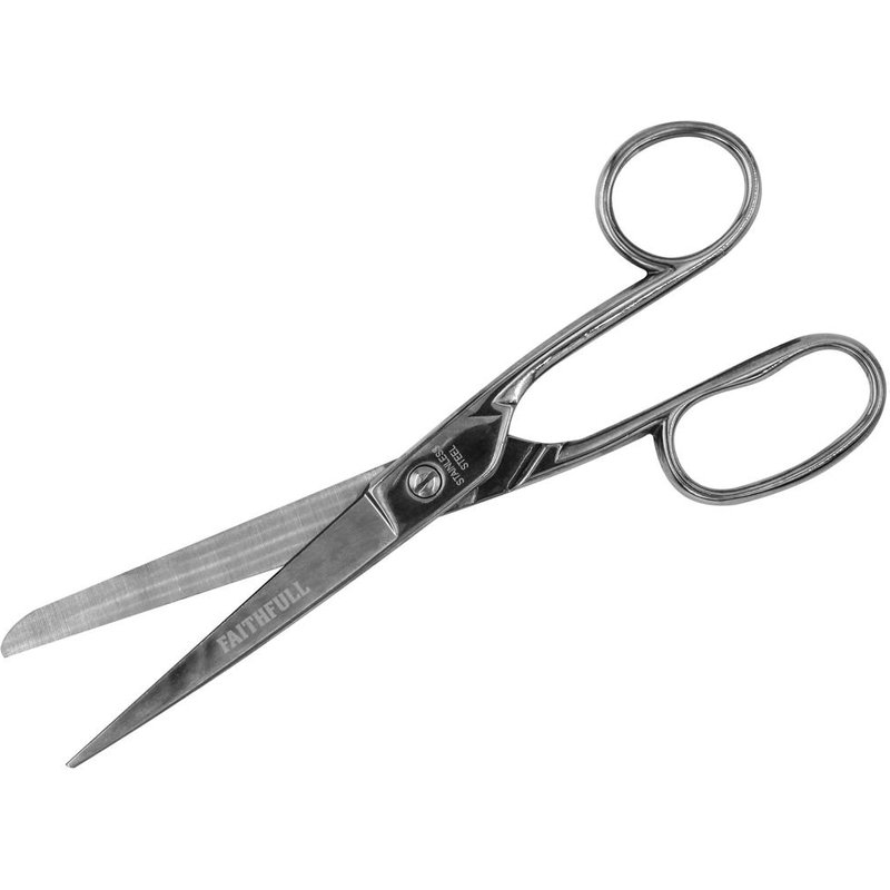 Faithfull 3CR13 Stainless Steel Sewing Scissors 8" / 200mm