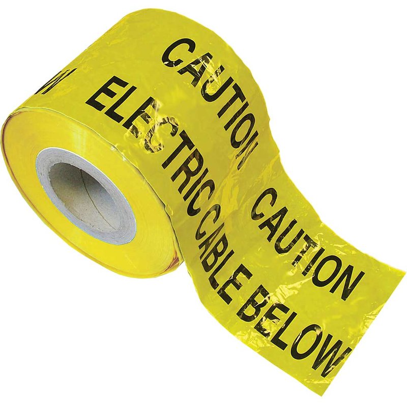 Faithfull Electric Cable Warning Tape Yellow 150mm 365m