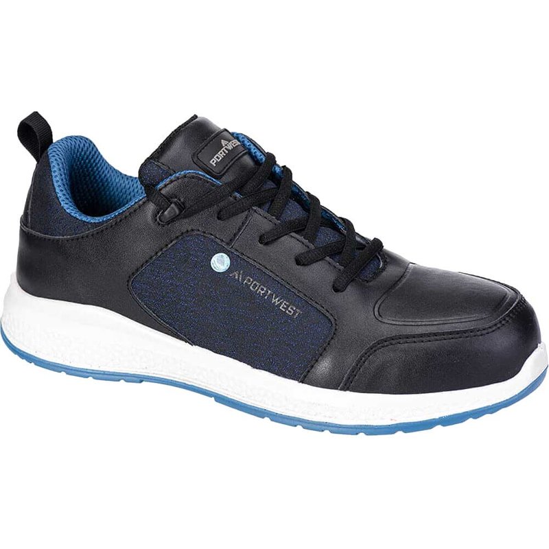 Portwest Eco Composite S3S Safety Trainers Black / Blue Size 6.5