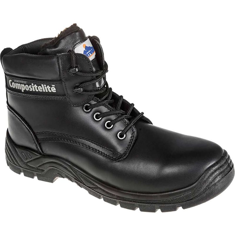 Portwest Thor Fur Lined Cold Weather Safety Boots Black Size 6