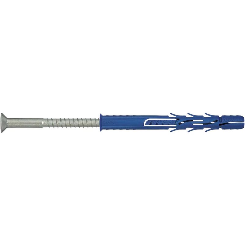 Rawl FF1 CounterSunk Head Nylon Frame Fixing Zinc Plated 10mm 300mm Pack of 10