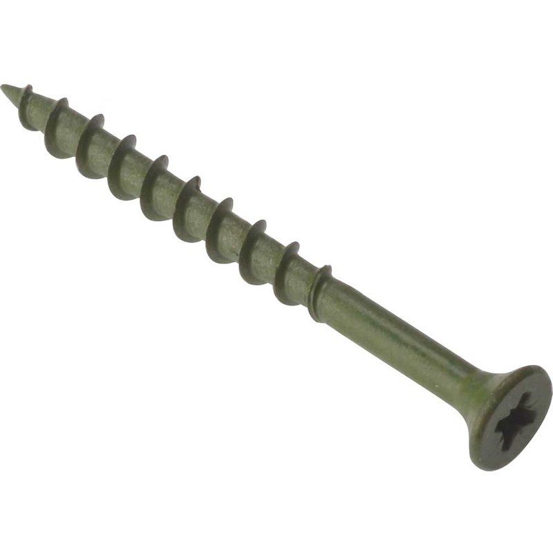 ForgeFix Decking Screw Pozi Compatible ST Green Anti-Corrosion 4.5 x 50mm Box 200 DS4550