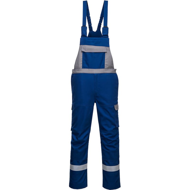 BizFlame Ultra Two Tone Bib and Brace Royal Blue XL 31"