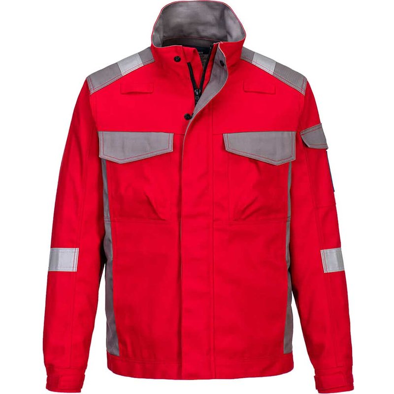 BizFlame Ultra Two Tone Flame Resistant Jacket Red 2XL