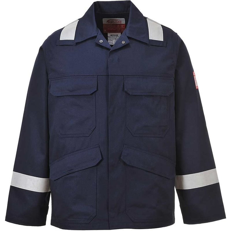 BizFlame Mens Flame Resistant Jacket Navy XL