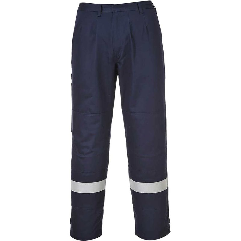 BizFlame Plus Mens Flame Resistant Trousers Navy Blue 3XL 32"