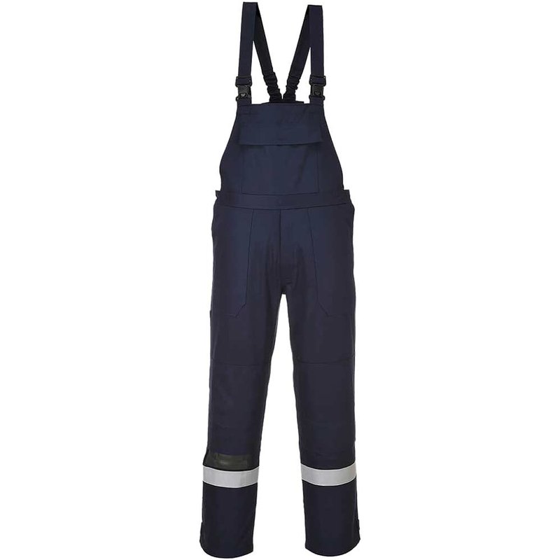 BizFlame Plus Mens Flame Resistant Bib and Brace Navy M