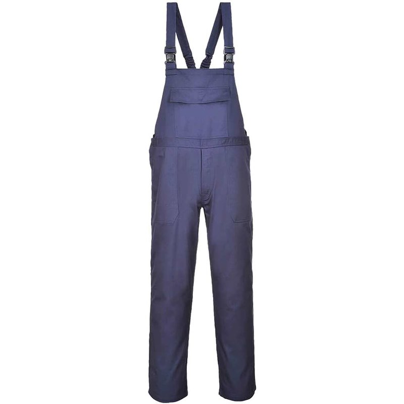 BizFlame Mens Pro Flame Resistant Bib and Brace Navy XL