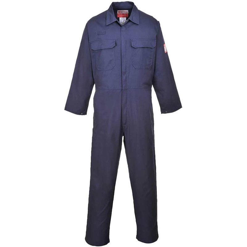 BizFlame Mens Pro Flame Resistant Coverall Navy S