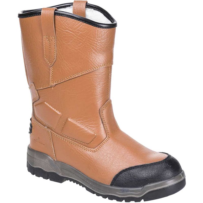 Portwest Steelite Pro Rigger Safety Boots Tan Size 8