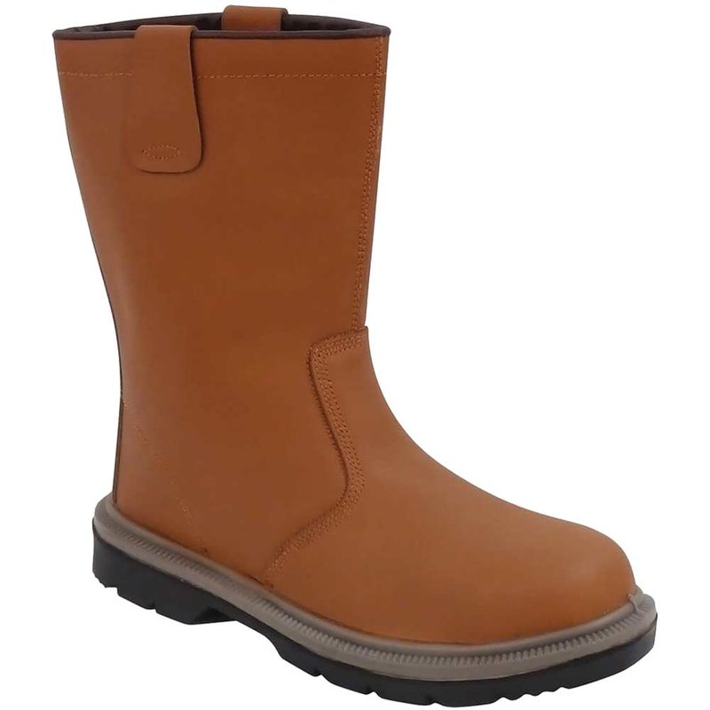 Portwest Steelite Unlined Rigger Safety Boots Tan Size 13