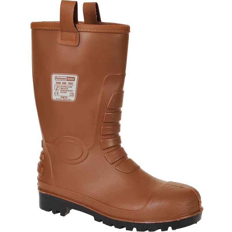 Portwest Neptune S5 CI Waterproof Rigger Safety Boots Tan Size 11