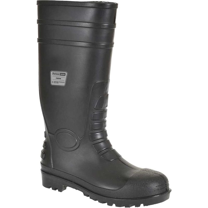 Portwest Safety Wellington Boots Black Size 5