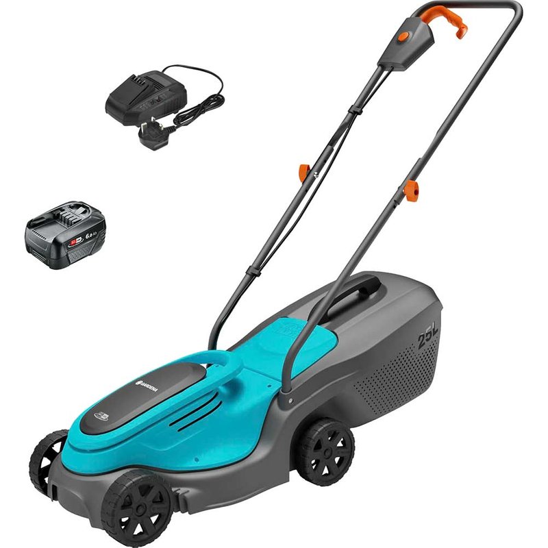 Gardena POWERMAX 30 P4A 18v Cordless Rotary Lawnmower 300mm 1 x 2.5ah Li-ion Battery Charger