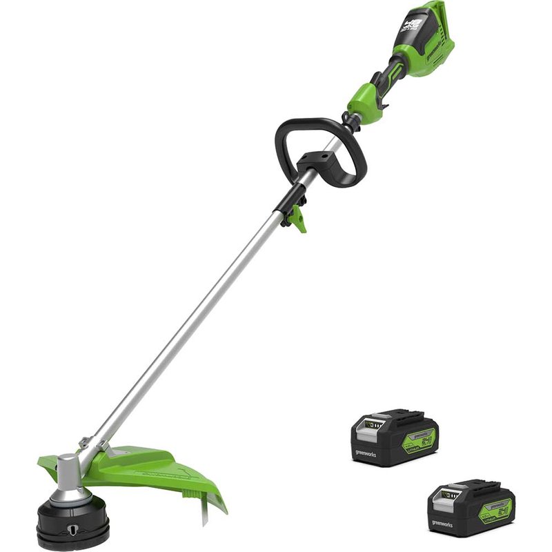 Greenworks GD24X2TX 48v Cordless Brushless Grass Trimmer 400mm (Attachment Compatible) No Batteries No Battery Charger