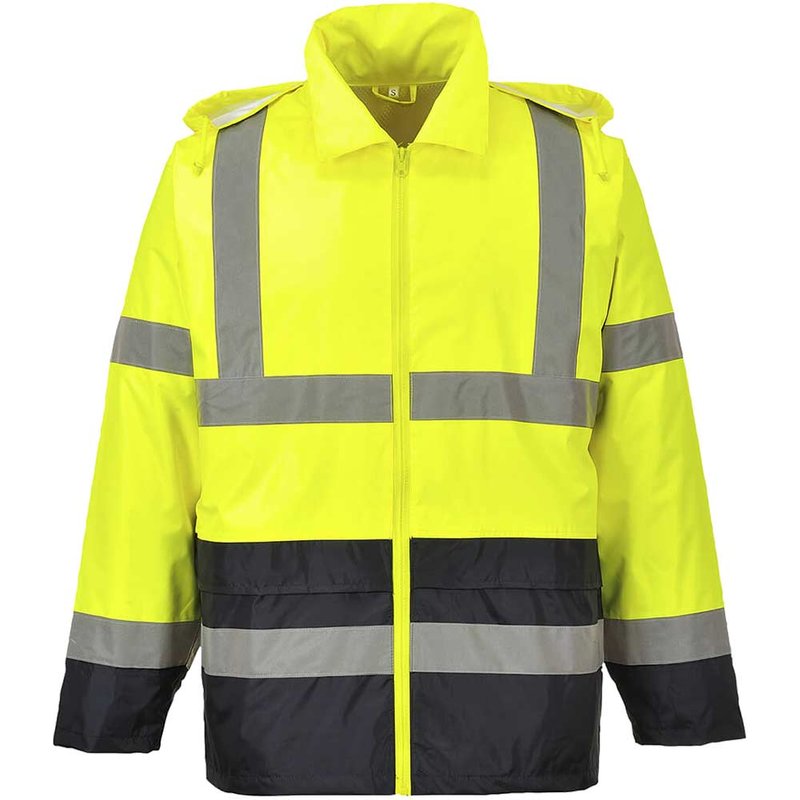 Classic Hi Vis Contrast Rain Jacket Yellow / Black 3XL