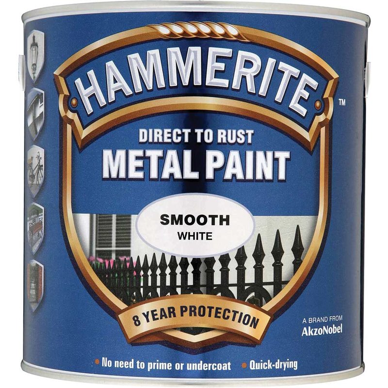Hammerite Direct To Metal Smooth White 2.5L 5084860