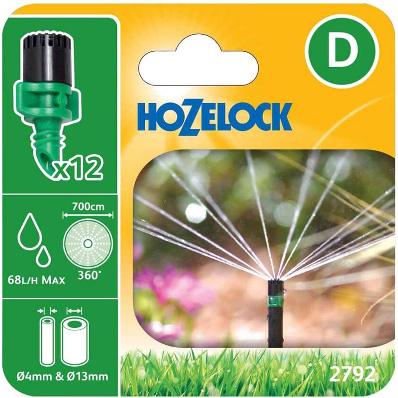 Hozelock MICRO 360° Micro Spray Jet 5/32" / 4mm Pack of 12