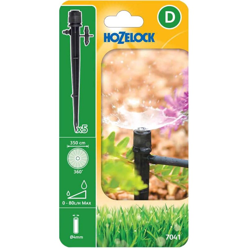 Hozelock MICRO 360° Spectrum Adjustable End Line Sprinkler 5/32" / 4mm Pack of 12